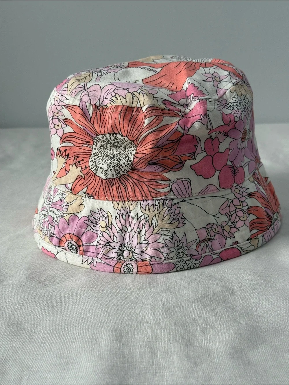 Liberty London x Target Pink Floral Sun Hat - Boho Hippie 70s Floral Bucket Hat